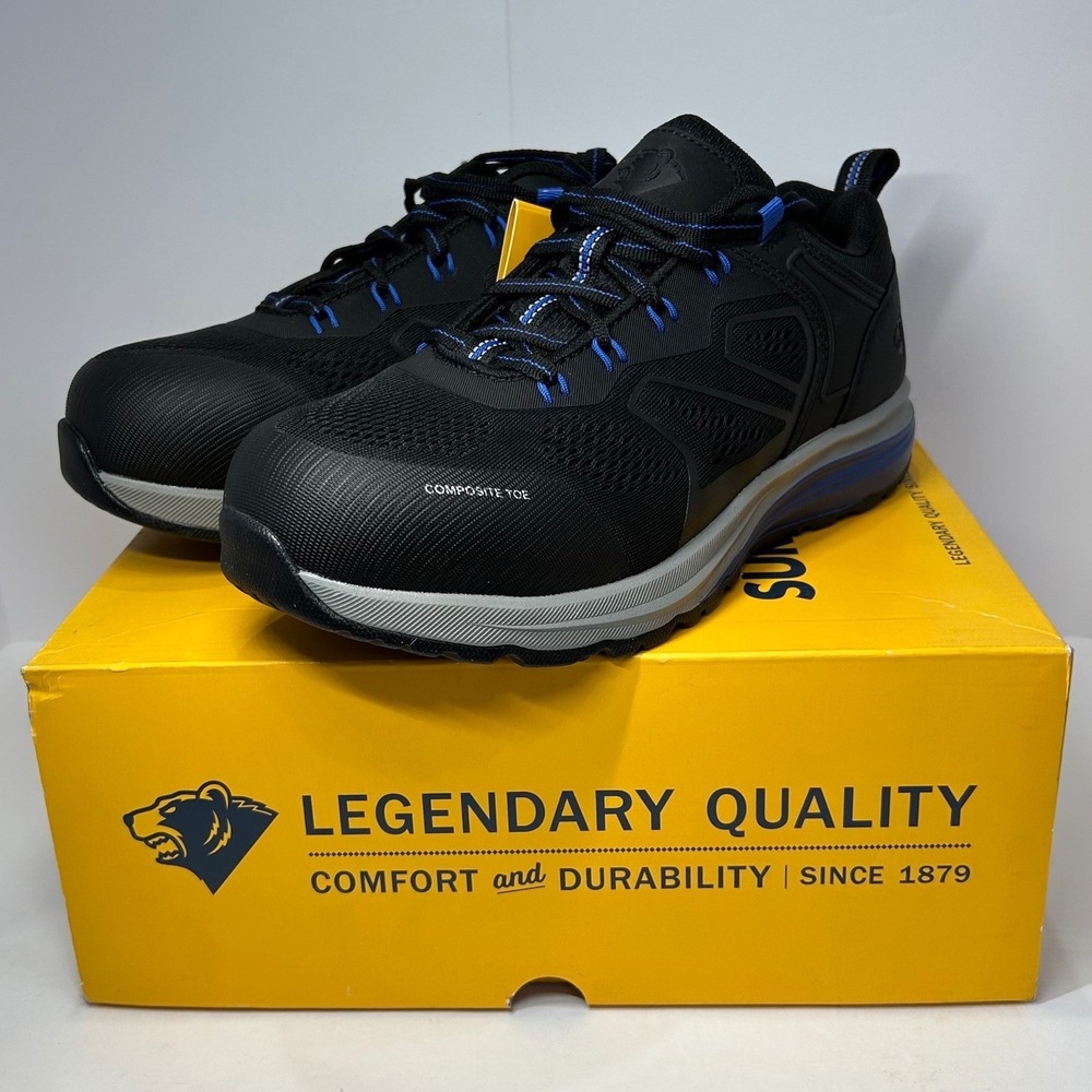 Herman‎ Survivors Mens Composite Toe Work Shoes Black Blue Size 8.5